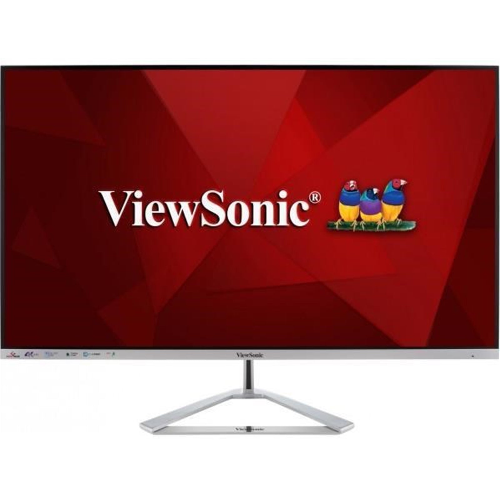 Viewsonic VX3276-4K-mhd 32 Inch 4K Entertainment Gaming Monitor, 60Hz, 4ms, Speakers, Dual HDMI, Display Port, Mini Display Port, VESA, Silver-PCR Business Solutions Ltd